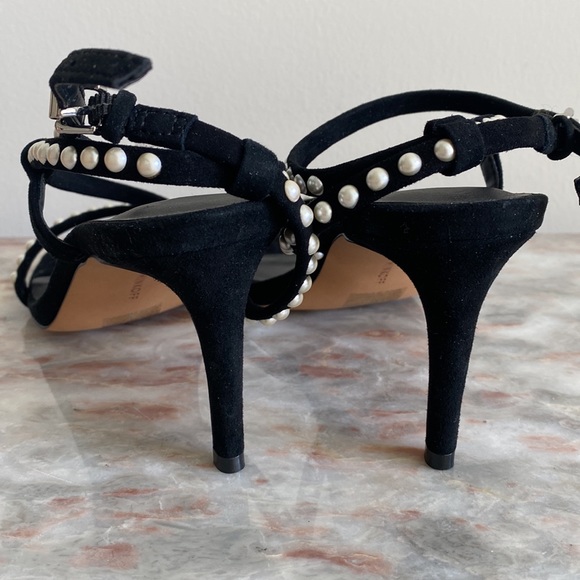 REBECCA MINKOFF Sandals Black leather & pearls - Picture 4 of 7